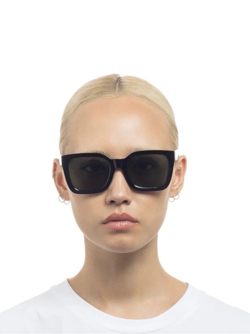 AIRE Andromeda Women’s Oversized Black Square Sunglasses Recycled Plastic Frame